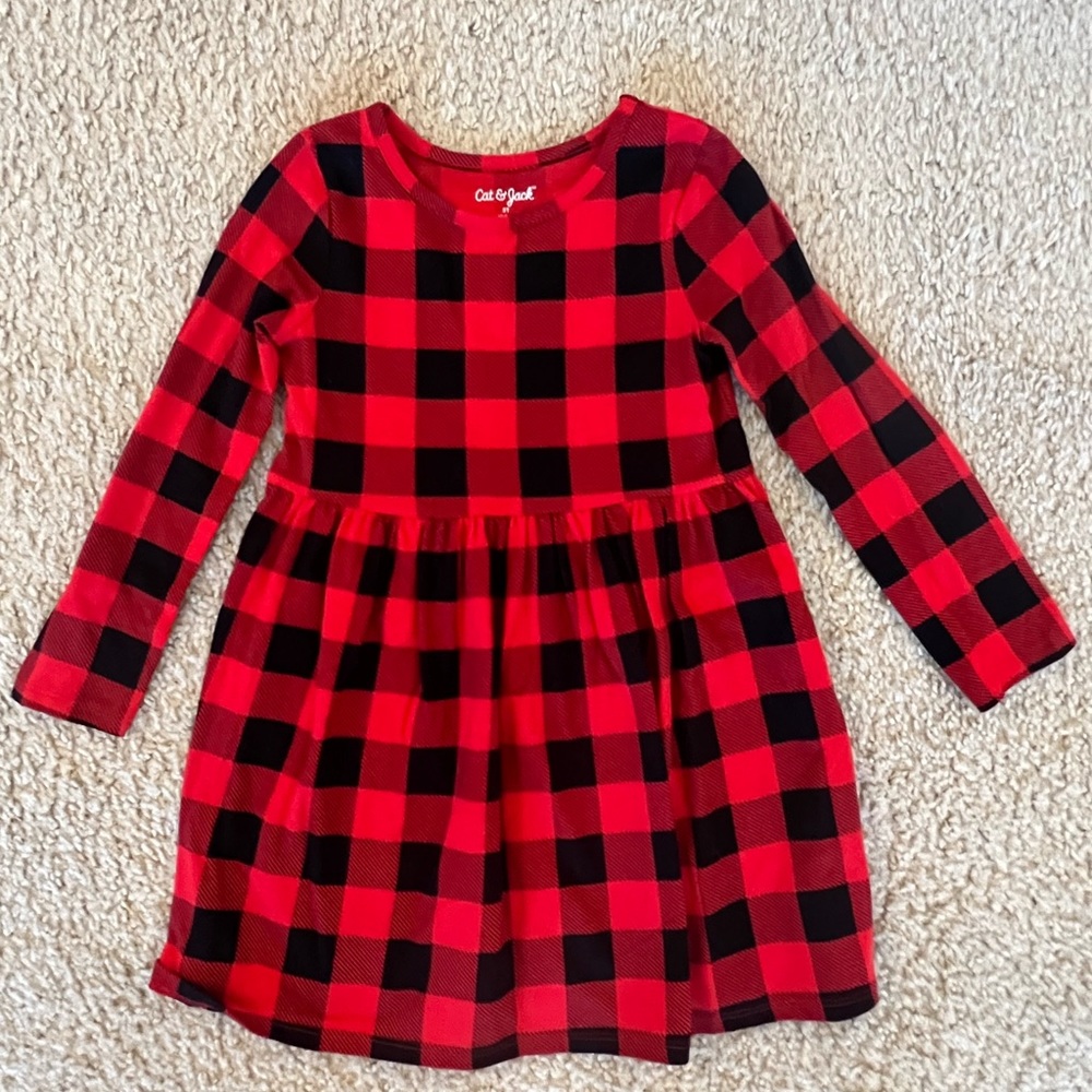 Size 5T Buffalo Plaid Dress